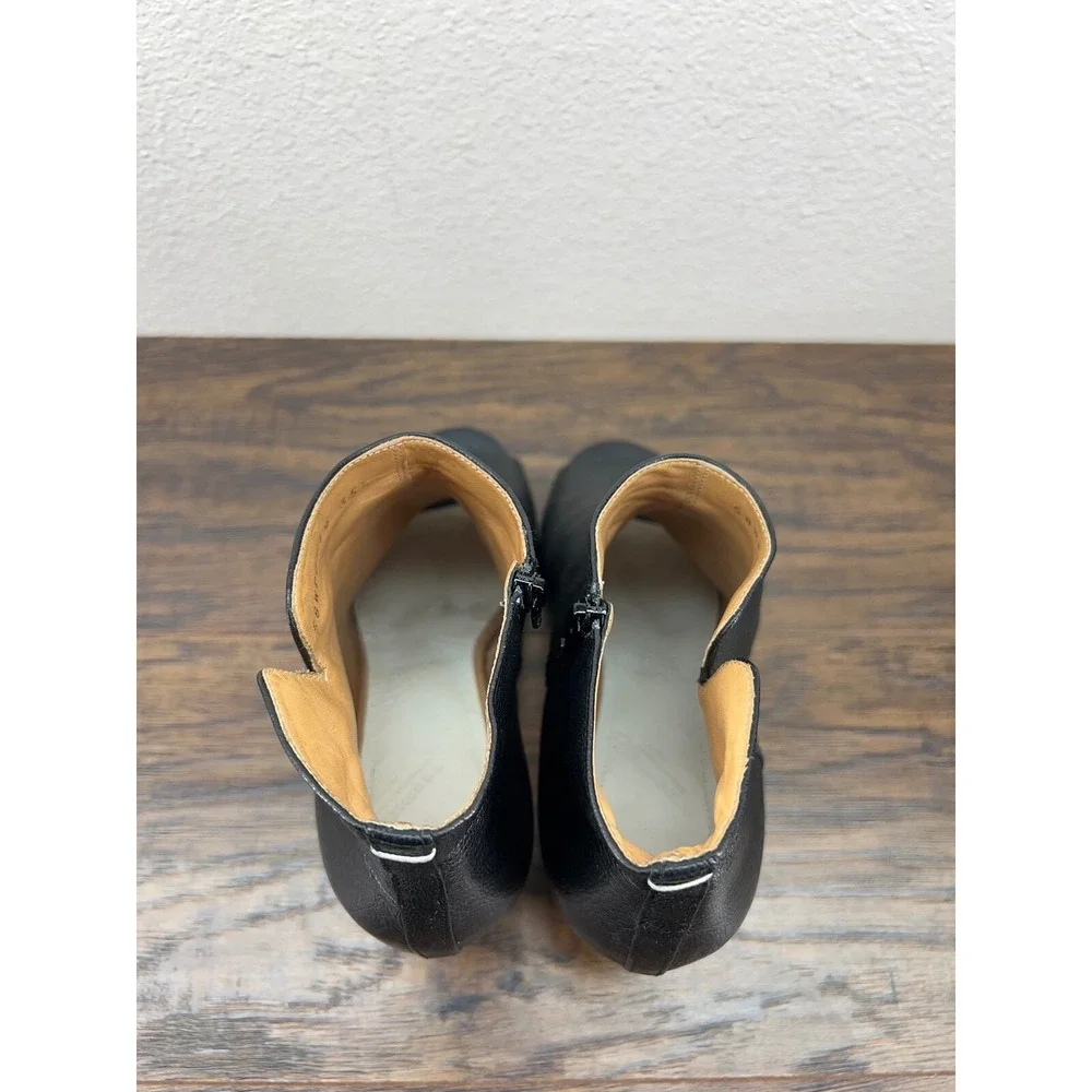 Maison Martin Margiela Women's 35.5 US 5.5 Leather Open Toe Peep Ankle Boots